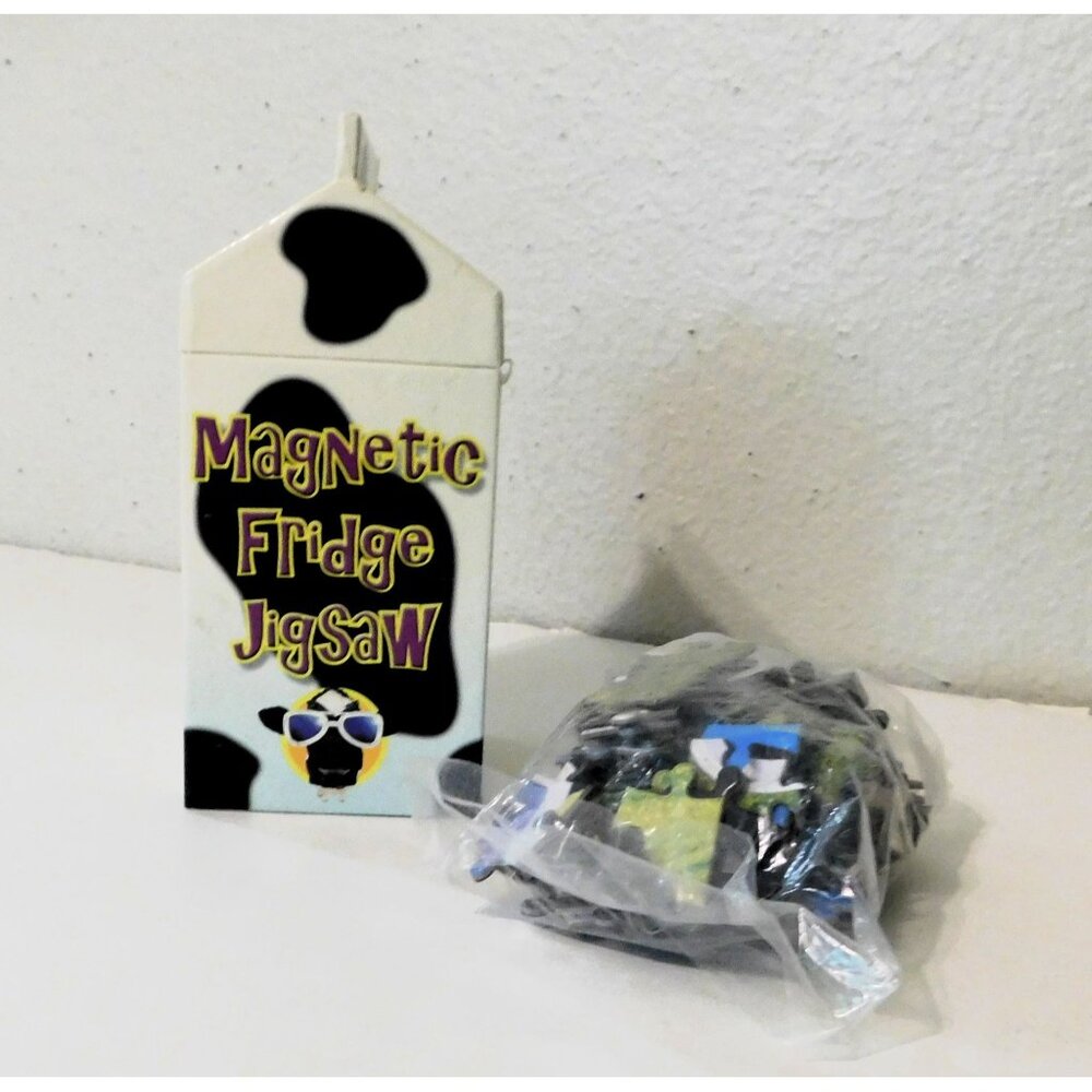 Cow Theme Magnetic Fridge Jigsaw Loncraine Broxton Milk Carton 100-Piece Puzzle - Picture 7 of 7
